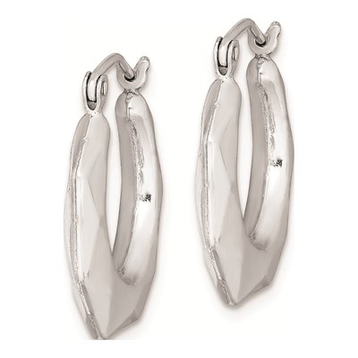 Sterling Silver 18mm Hoop Earrings – view 3