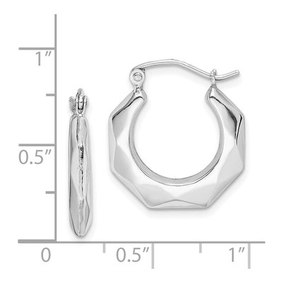 Sterling Silver 18mm Hoop Earrings – view 5
