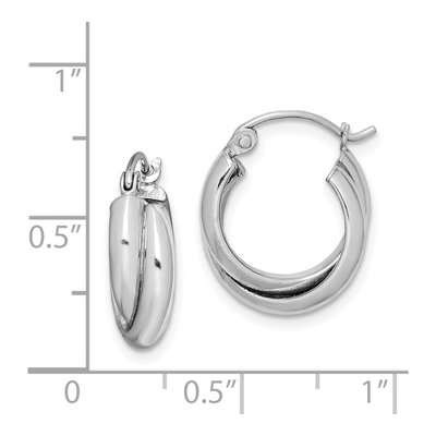 Sterling Silver 13mm Double Hoop Earrings – view 5