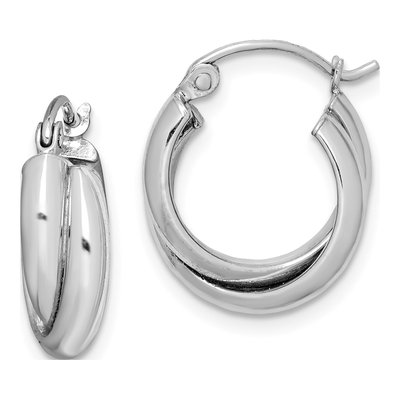 Sterling Silver 13mm Double Hoop Earrings