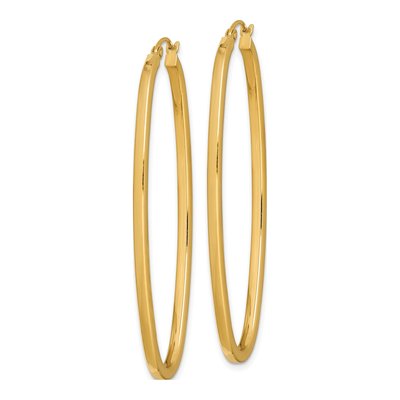Gold-Plated Sterling Silver 52mm Oval Hoop Earrings – view 3