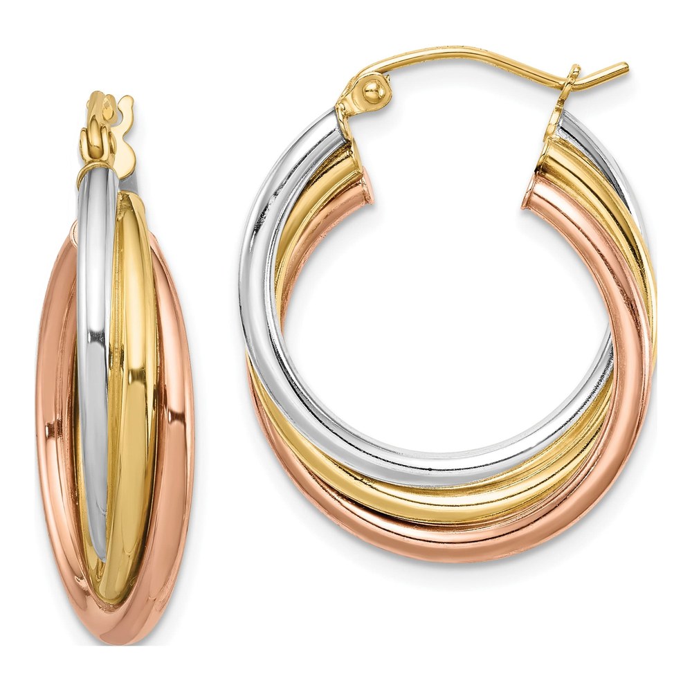 Sterling Silver Gold-Plated Hoop Earrings