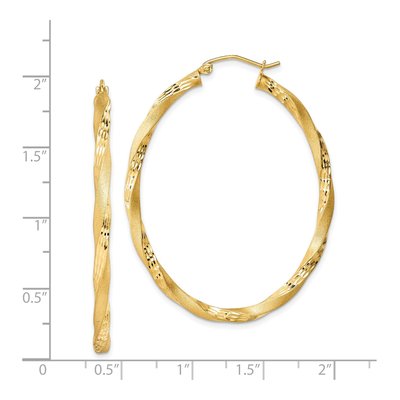 Sterling Silver Gold-Plated Twist Hoop Earrings – view 5