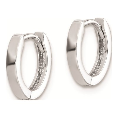 Sterling Silver 9mm Huggie Hoop Earrings – view 3