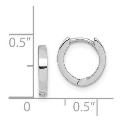 Sterling Silver 9mm Huggie Hoop Earrings – view 5
