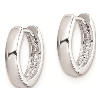 Sterling Silver 10mm Huggie Hoop Earrings – view 3