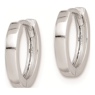 Sterling Silver 10mm Huggie Hoop Earrings – view 3