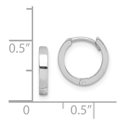 Sterling Silver 10mm Huggie Hoop Earrings – view 5