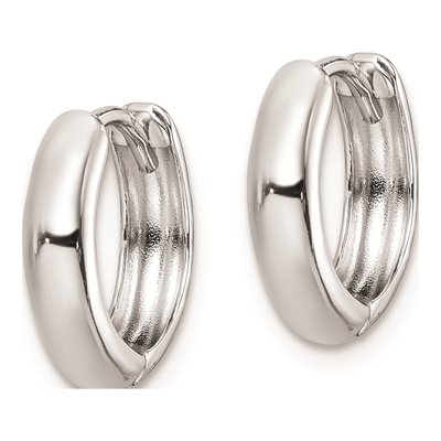 Sterling Silver 13mm Huggie Hoop Earrings – view 3