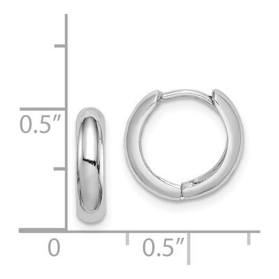 Sterling Silver 13mm Huggie Hoop Earrings – view 5