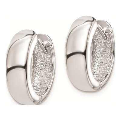 Sterling Silver 13mm Huggie Hoop Earrings – view 3