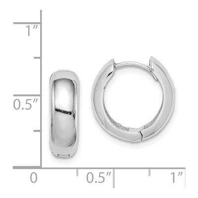 Sterling Silver 13mm Huggie Hoop Earrings – view 5