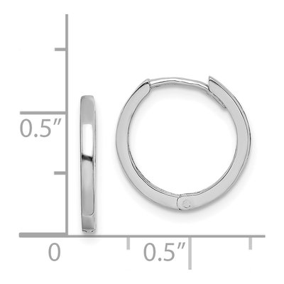 Sterling Silver 14mm Huggie Hoop Earrings – view 5