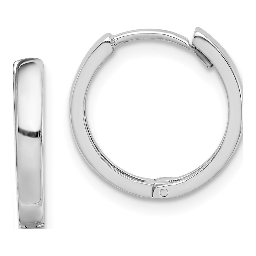 Sterling Silver 14mm Huggie Hoop Earrings