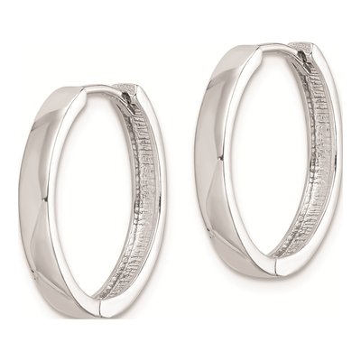 Sterling Silver 18mm Huggie Hoop Earrings – view 3