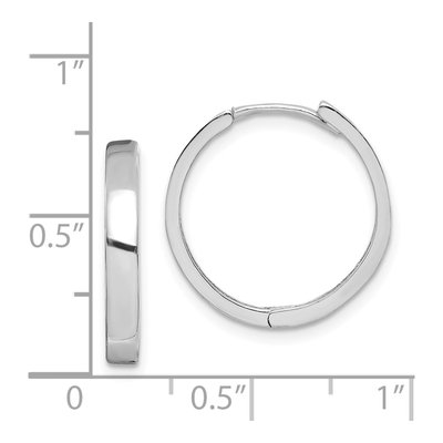 Sterling Silver 18mm Huggie Hoop Earrings – view 5