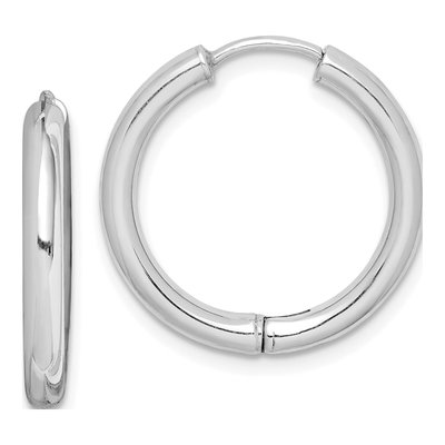 Sterling Silver 21mm Huggie Hoop Earrings