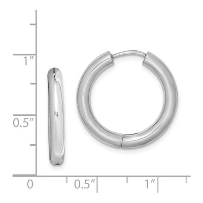Sterling Silver 21mm Huggie Hoop Earrings – view 5