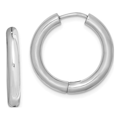 Sterling Silver 21mm Huggie Hoop Earrings