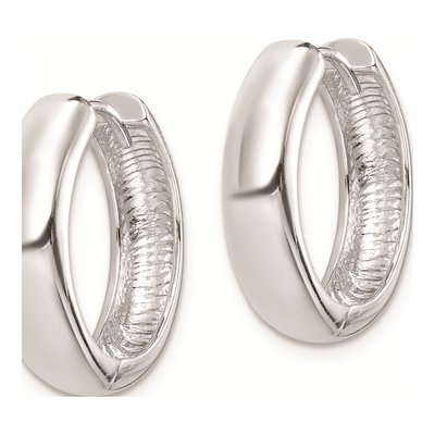 Sterling Silver 19mm Huggie Hoop Earrings – view 3