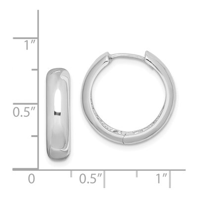 Sterling Silver 19mm Huggie Hoop Earrings – view 5