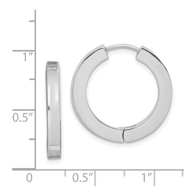 Sterling Silver 21mm Huggie Hoop Earrings – view 5