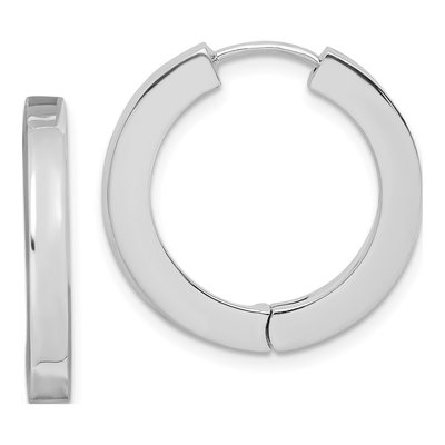 Sterling Silver 21mm Huggie Hoop Earrings