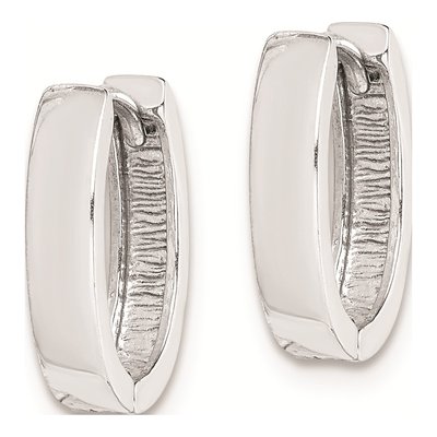 Sterling Silver 13mm Huggie Hoop Earrings – view 3