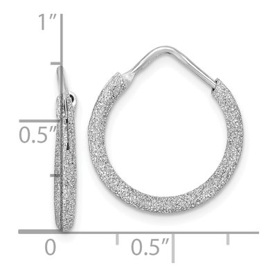 Sterling Silver 20mm Laser-Cut Endless Hoop Earrings – view 5