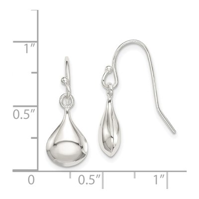 Sterling Silver Shepherd Hook Dangle Earrings – view 5