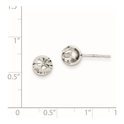 Sterling Silver Diamond-Cut Ball Stud Earrings – view 5