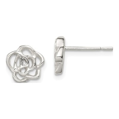 Sterling Silver Flower for Girls Stud Earrings