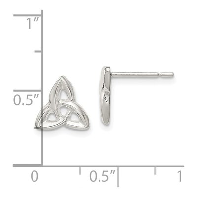 Sterling Silver Trinity Button Stud Earrings – view 5