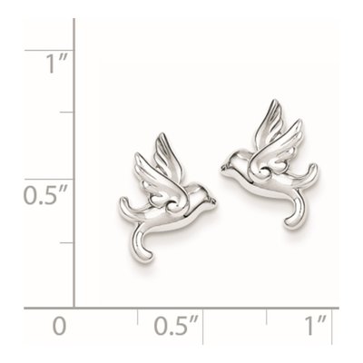 Sterling Silver Bird Stud Earrings – view 5