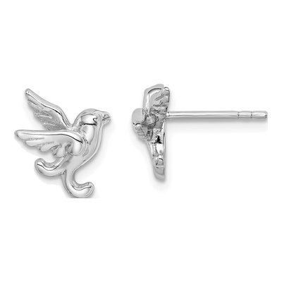 Sterling Silver Bird Stud Earrings