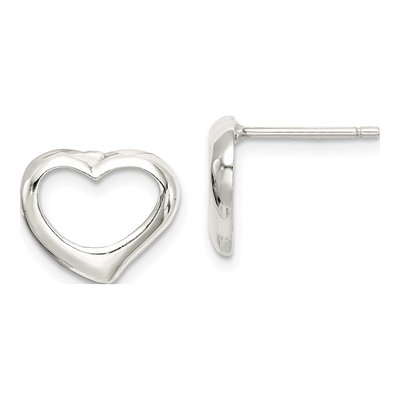 Sterling Silver Heart Stud Earrings