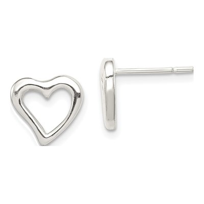Sterling Silver Heart Stud Earrings