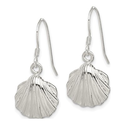 Sterling Silver Shell Dangle Earrings – view 3