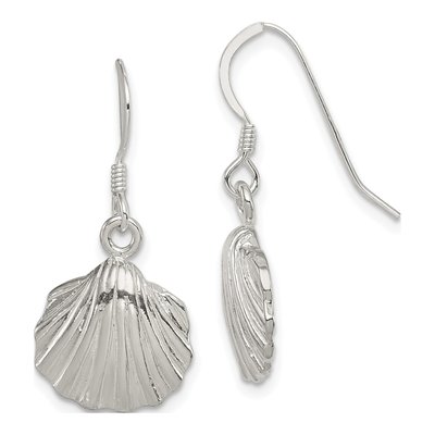 Sterling Silver Shell Dangle Earrings