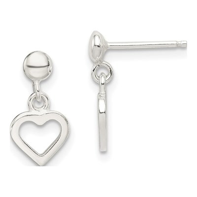 Sterling Silver Heart Dangle Earrings