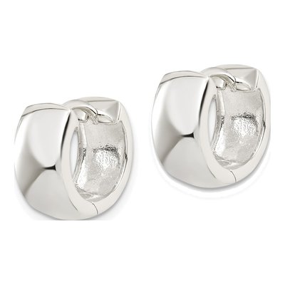 Sterling Silver 11mm Huggie Hoop Earrings – view 3