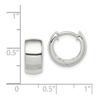 Sterling Silver 11mm Huggie Hoop Earrings – view 5