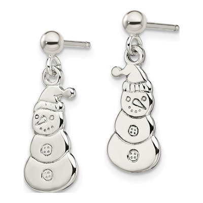 Sterling Silver Snowmen Dangle Earrings – view 3