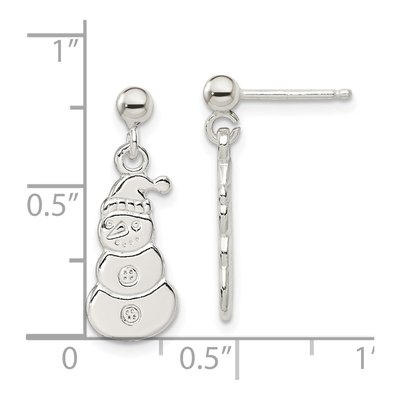 Sterling Silver Snowmen Dangle Earrings – view 5