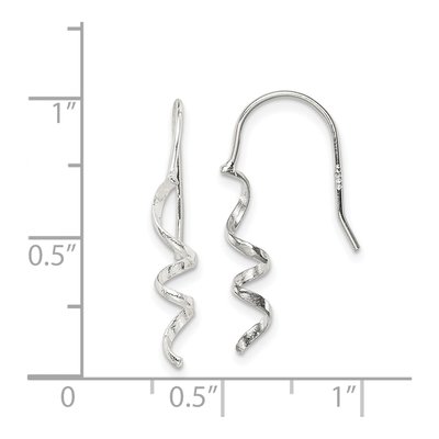Sterling Silver Spiral Dangle Earrings – view 5