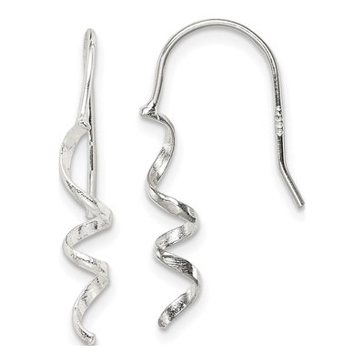Sterling Silver Spiral Dangle Earrings