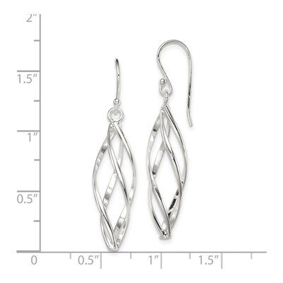 Sterling Silver Twisted Dangle Earrings – view 5