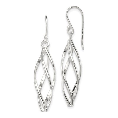 Sterling Silver Twisted Dangle Earrings