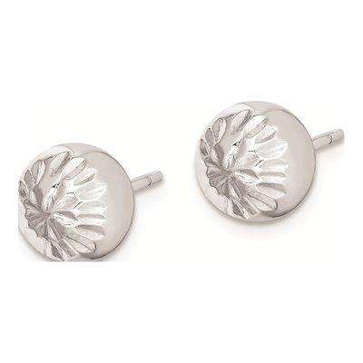 Sterling Silver Diamond-Cut Ball Stud Earrings – view 3
