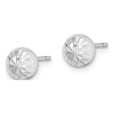 Sterling Silver Diamond-Cut Ball Stud Earrings – view 3